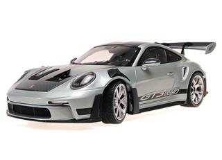 PORSCHE 911 (992) GT3RS - 2023 - SILVER Minichamps 1:18 Metallmodell mit zu öffnenden Hauben und Türen!
