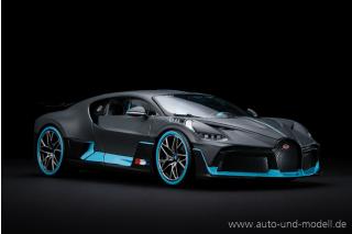 This week`s offer: <br>Bugatti Divo schwarz/blau Burago Metallmodell 1:18<br>Valid until 03.02.2023 or until stocks last!