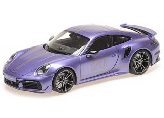 PORSCHE 911 (992) TURBO S COUPE SPORT DESIGN - 2021 - VIOLA  Minichamps 1:18 Metallmodell mit zu öffnenden Türen und Haube(n)