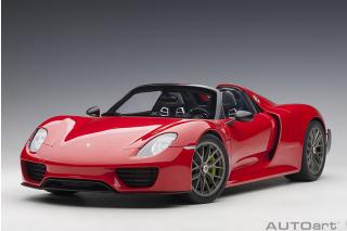 Porsche 918 Spyder 2013 guards red  (composite model/3 openings + workable rear spoiler and fuel cap) "with Weissach Package" AUTOart 1:12 Lieferbar ab Juli 2025
