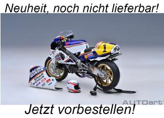 HONDA NSR500 1989 WGP500 CHAMPION E. LAWSON #1 (with racing logo) AUTOart 1:12 <br> Liefertermin nicht bekannt (nicht vor 1. Quartal 2025)
