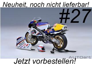 HONDA NSR500 1989 WGP500 M. DOOHAN #27 (with racing logo) AUTOart 1:12 <br> Liefertermin nicht bekannt (nicht vor 1. Quartal 2025)