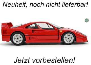 Ferrari F40 1987 Red (revised version) Norev 1:12 Metallmodell (Türen/Hauben nicht zu öffnen!)  Date de parution inconnue (pas avant le 4. trimestre 2024)