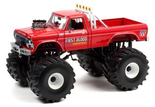 Ford F-250 1978 Monster Truck with 66-Inch Tires *First Blood*, red Greenlight 1:18