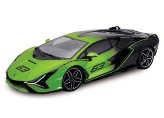 Lamborghini Sian FKP 37 2019 grün / schwarz Metallbausatz (65 Teile) Burago 1:18