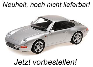 PORSCHE 911 (993) - 1993 - SILVER Minichamps 1:18 Metallmodell, Türen, Motorhaube... nicht zu öffnen  Liefertermin nicht bekannt