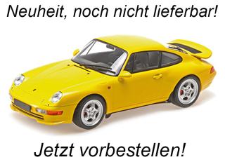 PORSCHE 911 RS (993) - 1994 - YELLOW Minichamps 1:18 Metallmodell, Türen, Motorhaube... nicht zu öffnen  Liefertermin nicht bekannt