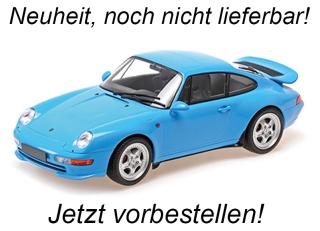 PORSCHE 911 RS (993) - 1994 - BLUE Minichamps 1:18 Metallmodell, Türen, Motorhaube... nicht zu öffnen  Liefertermin nicht bekannt