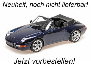 PORSCHE 911 (993) CABRIOLET - 1994 - BLUE METALLIC Minichamps 1:18 Metallmodell, Türen, Motorhaube... nicht zu öffnen  Availability unknown