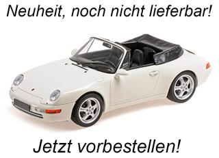 PORSCHE 911 (993) CABRIOLET - 1994 - WHITE Minichamps 1:18 Metallmodell, Türen, Motorhaube... nicht zu öffnen  Liefertermin nicht bekannt