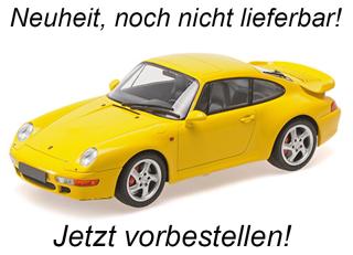 PORSCHE 911 (993) TURBO - 1995 - YELLOW Minichamps 1:18 Metallmodell, Türen, Motorhaube... nicht zu öffnen  Liefertermin nicht bekannt