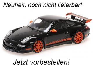 PORSCHE 911 GT3 RS - 2007 - BLACK Minichamps 1:18 Metallmodell, Türen, Motorhaube... nicht zu öffnen <br> Liefertermin nicht bekannt