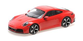 PORSCHE 911 (992.2) CARRERA COUPE - 2024 - RED Minichamps 1:18 Metallmodell, Türen, Motorhaube... nicht zu öffnen
