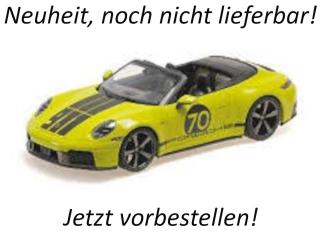 PORSCHE 911 (992.2) CARRERA GTS CABRIOLET 911 SPIRIT 70 - 2025 - GREEN Minichamps 1:18 Metallmodell (Türen, Motorhaube... nicht zu öffnen!)  Availability unknown