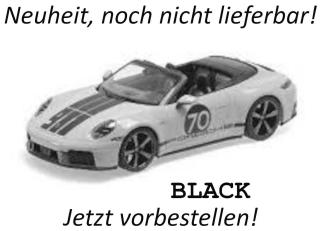 PORSCHE 911 (992.2) CARRERA GTS CABRIOLET 911 SPIRIT 70 - 2025 - BLACK Minichamps 1:18 Metallmodell (Türen, Motorhaube... nicht zu öffnen!)  Availability unknown