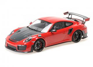 PORSCHE 911 (991.2) GT2RS - 2018 - RED W/ BLACK WHEELS Minichamps 1:18 Metallmodell, Türen, Motorhaube... nicht zu öffnen