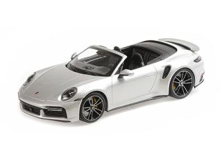 PORSCHE 911 (992) TURBO S CABRIOLET – 2020 – SILVER L.E. 300 pcs. Minichamps 1:18 Metallmodell, Türen, Motorhaube... nicht zu öffnen