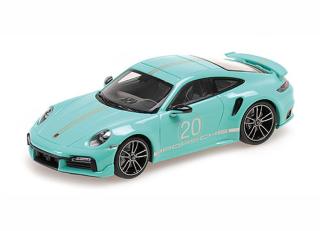 PORSCHE 911 (992) TURBO S COUPE SPORT DESIGN - 2021 - GREEN Minichamps 1:18 Metallmodell, Türen, Motorhaube... nicht zu öffnen