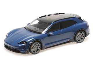 PORSCHE TAYCAN CROSS TOURISMO TURBO S - 2021 - BLUE METALLIC Minichamps 1:18 Metallmodell, Türen, Motorhaube... nicht zu öffnen