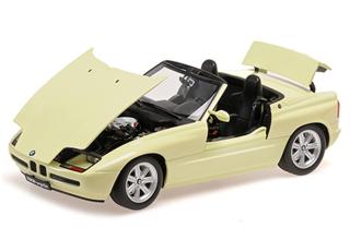 BMW Z1 - 1988 - YELLOW Minichamps 1:18 Metallmodell mit zu öffnenden Hauben und Türen!