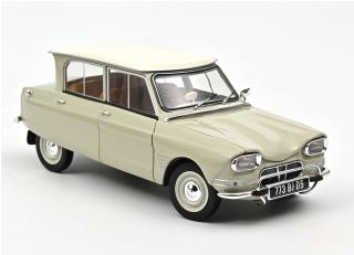 Citroën Ami 6 1965 - Pavos White Norev 1:18 Metallmodell 4 Türen, Motorhaube und Kofferraum zu öffnen!