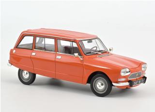 Citroën Ami 8 Break 1975 - Ténéré Orange Norev 1:18 Metallmodell (Motorhaube zu öffnen!)