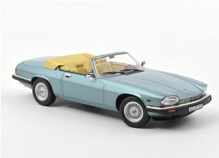 Jaguar XJ-S 5.3 H.E. Convertible 1988 - Light Blue metallic Norev 1:18 Metallmodell (Türen/Hauben nicht zu öffnen!)