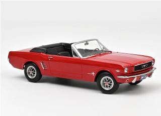 Ford Mustang Convertible 1966 - Red Norev 1:18 Metallmodell (Türen/Hauben nicht zu öffnen!)