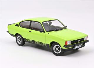 Opel Kadett Rallye 2.0 E 1977 - Green Norev 1:18 Metallmodell (Türen/Hauben nicht zu öffnen!)