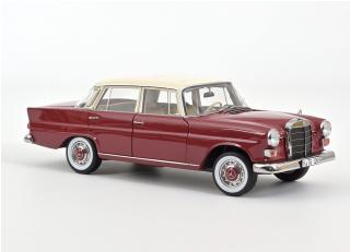 Mercedes-Benz 200 1966 - Red   Norev 1:18 Metallmodell 4 Türen, Motorhaube und Kofferraum zu öffnen!