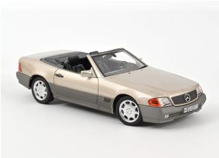 Mercedes-Benz 500 SL 1989 - Smoke Silver metallic Norev 1:18 Metallmodell 2 Türen, Motorhaube und Kofferraum zu öffnen!