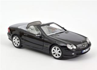 Mercedes-Benz SL 500 2003 - Black Norev 1:18 Metallmodell 2 Türen, Motorhaube und Kofferraum zu öffnen!