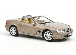 Mercedes-Benz SL 500 2003 Travertine Beige  Norev 1:18 Metallmodell 2 Türen, Motorhaube und Kofferraum zu öffnen!  Disponible à partir de fin juillet 2026