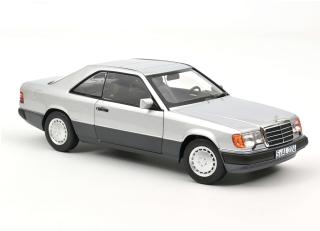 Mercedes-Benz 300 CE-24 Coupé 1990 - Silver Norev 1:18 Metallmodell 2 Türen, Motorhaube und Kofferraum zu öffnen!