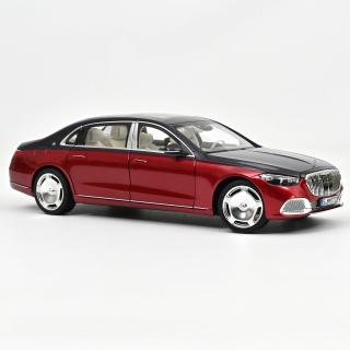 Mercedes-Maybach S 680 4MATIC 2021 Nautical Blue/Patagonia Red   Norev 1:18 Metallmodell 4 Türen, Motorhaube und Kofferraum zu öffnen!  Available from October 2026