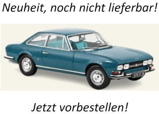 Peugeot 504 Coupé 1969 Metallic Blue  Norev 1:18 Metallmodell 2 Türen, Motorhaube und Kofferraum zu öffnen!  Liefertermin nicht bekannt (nicht vor 3. Quartal 2027)