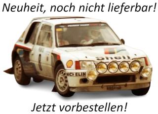 Peugeot 205 T16 1985 Monte-Carlo Rally 8 Bruno Saby /J-F.Fauchille Norev Metallmodell 1:18 (2 Türen und Motorhaube zu öffnen!)  Date de parution inconnue (pas avant le 4. trimestre 2026)