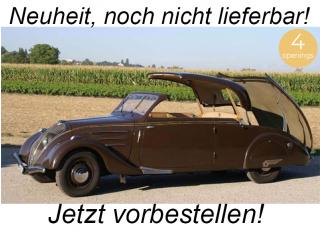 Peugeot 402 Eclipse 1937 - Chocolate  Norev 1:18 Metallmodell 2 Türen, Motorhaube und Kofferraum zu öffnen! <br> Availability unknown