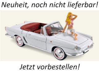 Renault Floride 1958 White mit B. Bardot Figur Norev 1:18 Metallmodell 2 Türen, Motorhaube und Kofferraum zu öffnen! Date de parution inconnue (pas avant le 3. trimestre 2027)