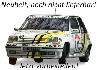 Renault Supercinq GT Turbo 1988 Tour de Corse 11 Alain Oreille   Norev 1:18 Metallmodell 2 Türen, Motorhaube und Kofferraum zu öffnen! Liefertermin nicht bekannt (nicht vor 4. Quartal 2026)