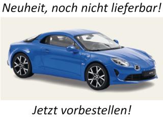 Alpine A110 Pure 2018 - Alpine Blue Norev 1:18 Metallmodell (Türen/Hauben nicht zu öffnen!) Wiederauflage Liefertermin nicht bekannt (nicht vor 1. Quartal 2027)
