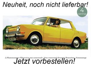 Simca 1000 LS 1974 Maya Yellow 1:18  Norev 1:18 Metallmodell 2 Türen, Motorhaube und Kofferraum zu öffnen! <br> Date de parution inconnue (pas avant le 4. trimestre 2025)