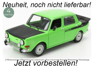 Simca 1000 Rallye 2 1976 Racing Green 1:18 Norev 1:18 Metallmodell 2 Türen, Motorhaube und Kofferraum zu öffnen! <br> Date de parution inconnue (pas avant le 4. trimestre 2025)