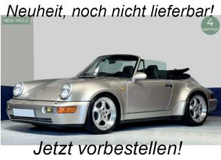 Porsche 911 Turbo Look Cabriolet 1992 Zermatt silver metallic  Norev Metallmodell 1:18 (Türen, Motorhaube, Kofferraum zu öffnen!)  Date de parution inconnue (pas avant le 1. trimestre 2026)