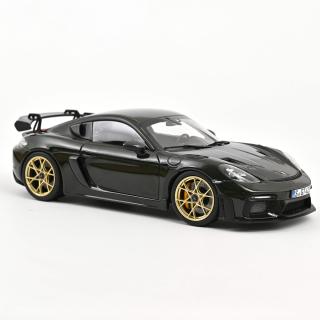 Porsche Cayman GT4 RS w/Weissach Pack 2023 Brewster Green  Norev 1:18 Metallmodell 2 Türen, Motorhaube und Kofferraum zu öffnen!  Disponible à partir de fin mai 2025