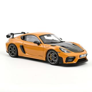Porsche Cayman GT4 RS w/Weissach 2023 Bahama Yellow Pack  Norev 1:18 Metallmodell 2 Türen, Motorhaube und Kofferraum zu öffnen!  Lieferbar ab Ende Mai 2025
