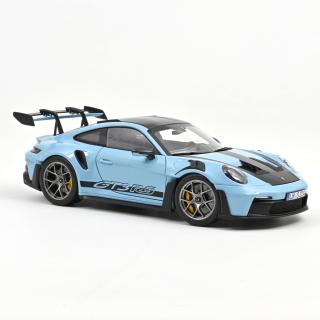 Porsche 911 GT3 RS w/Weissach Pack 2022 Light blue  1:18 Norev 1:18 Metallmodell 2 Türen und Motorhaube  zu öffnen!  Disponible à partir de septembre 2025
