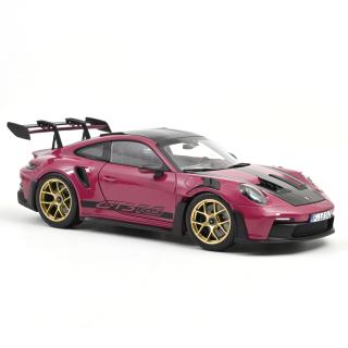 Porsche 911 GT3 RS w/Weissach Pack 2022 Ruby Star 1:18 Norev 1:18 Metallmodell 2 Türen und Kofferraum zu öffnen!  Available from September 2025