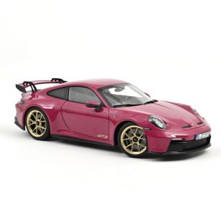 Porsche 911 GT3 2021 Ruby Star Neo 1:18 Norev 1:18 Metallmodell 2 Türen, Motorhaube und Kofferraum zu öffnen!  Disponible à partir de septembre 2025