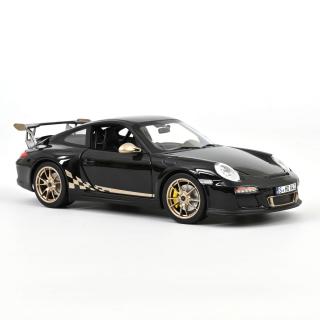 Porsche 911 GT3 RS 2009 Black & white gold metallic  Norev 1:18 Metallmodell 2 Türen, Motorhaube und Kofferraum zu öffnen!  Lieferbar ab Ende Juli 2025